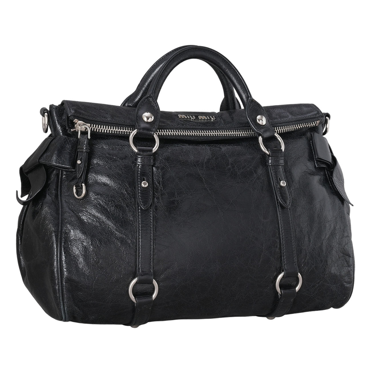 MIU MIU(USED)미우미우 RT0365 레더 투웨이백